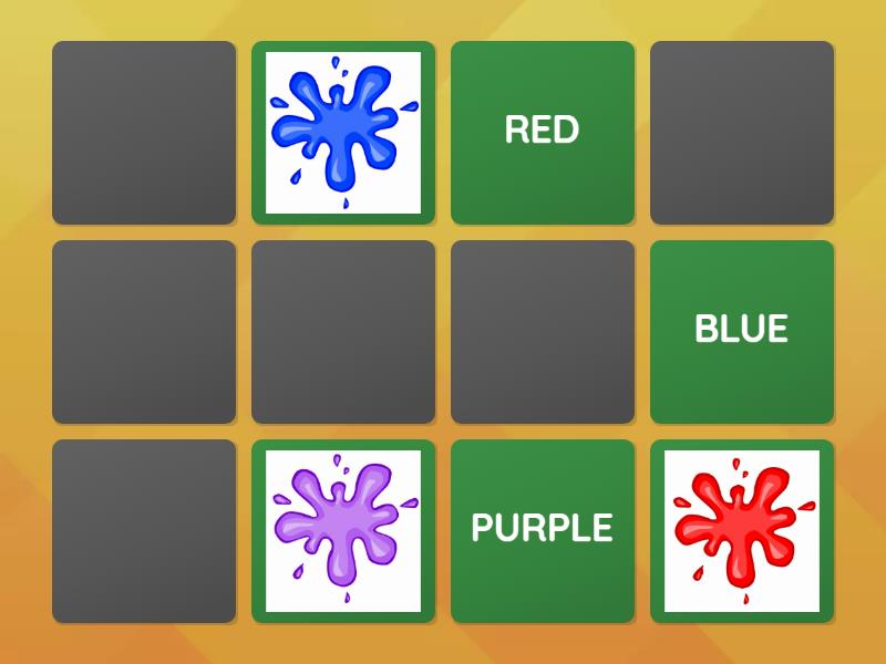 Colours- KIDS BOX 1 UNIT 1 - Matching pairs