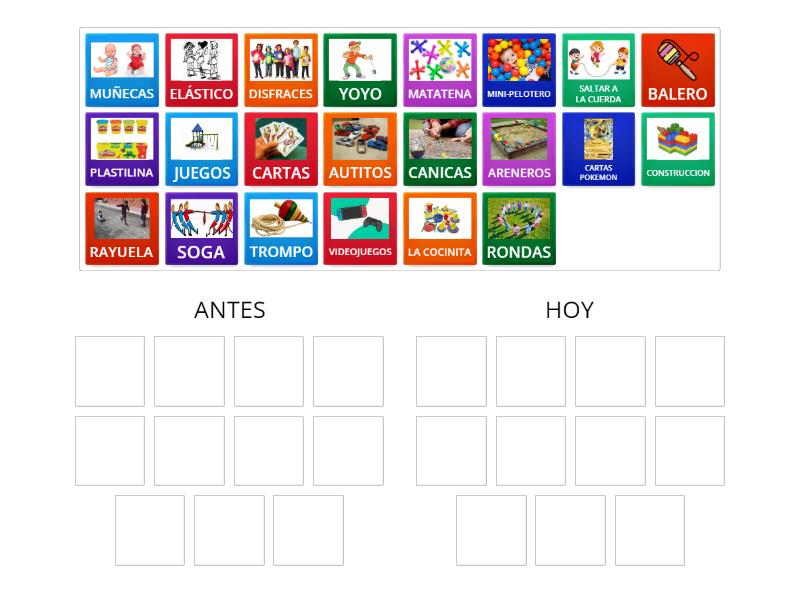 JUEGOS DE AYER Y HOY - 3A - Group sort