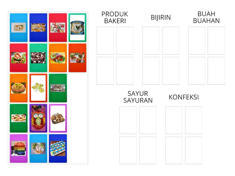 JENIS REKA BENTUK MAKANAN - Ordenar por grupo