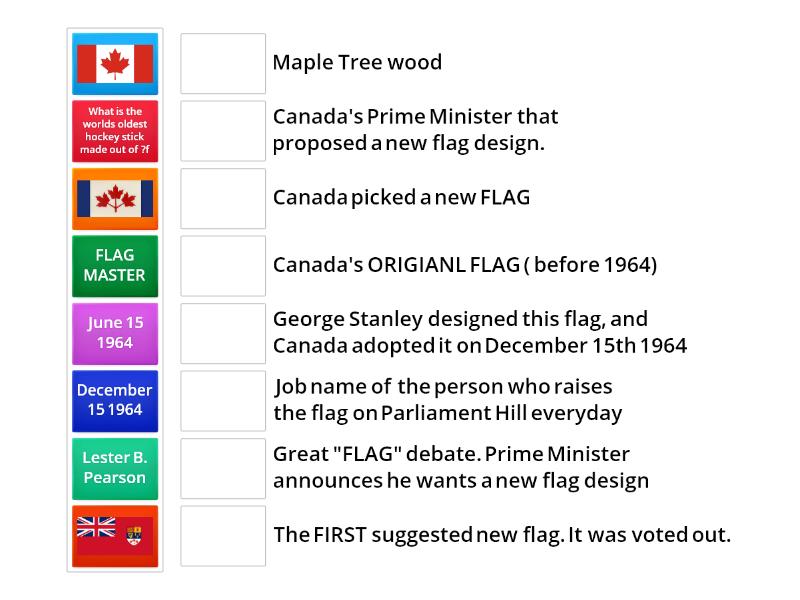 Canadian Flag History - Match up