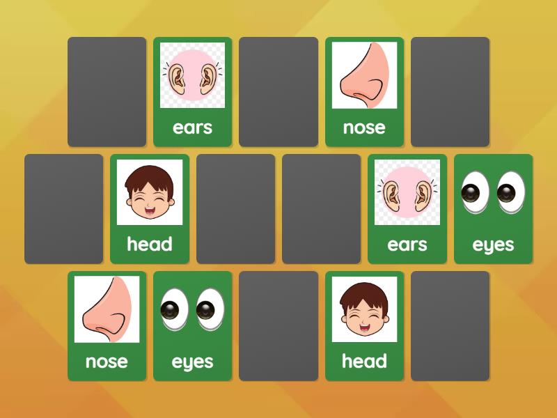 Parts of the face - PK - Matching pairs