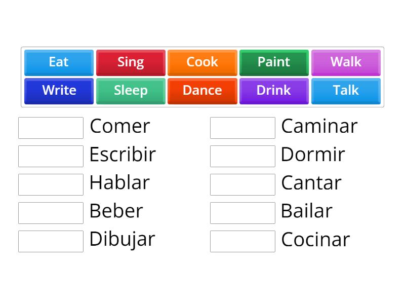 English verbs - Match up