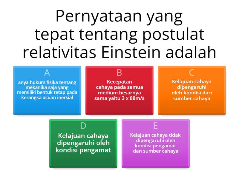 Latihan Soal Relativitas - Quiz