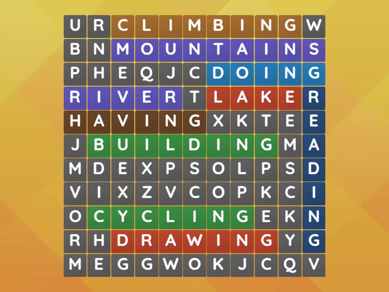 finding words - Wordsearch