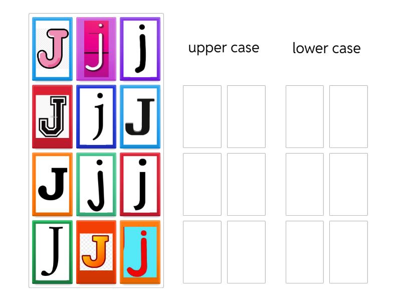letter j - Group sort