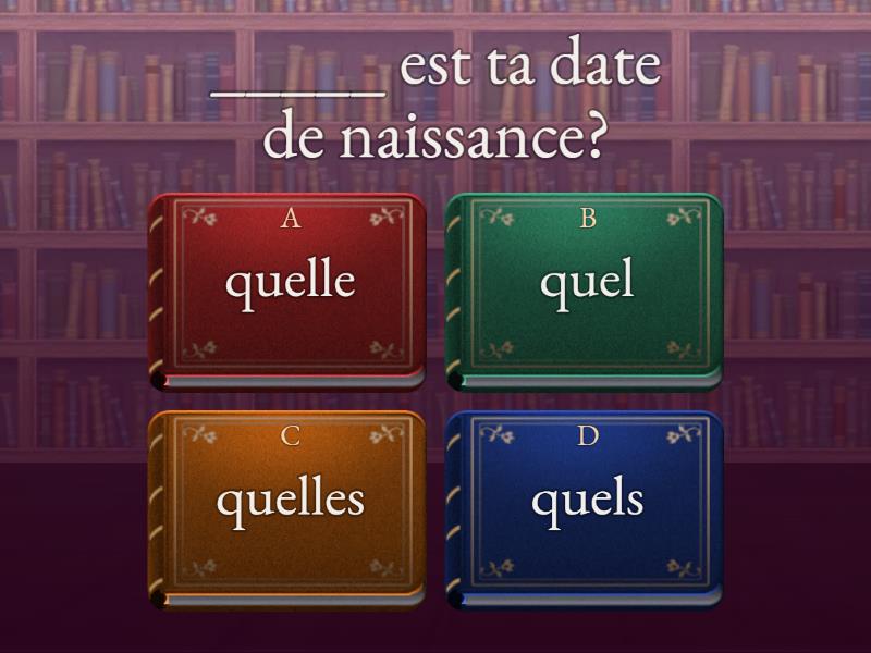 Quel, Quels,quelle Ou Quelles? - Quiz