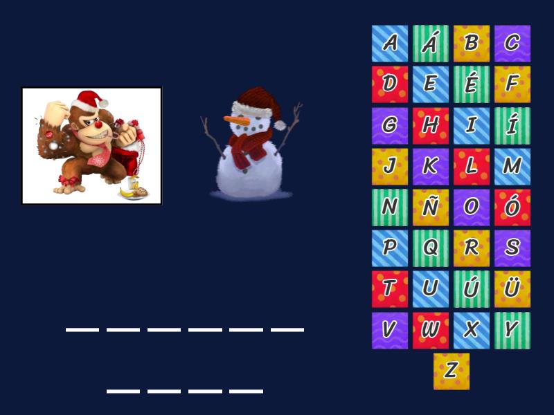 Escribe los personajes super mario-versión navidad - Hangman