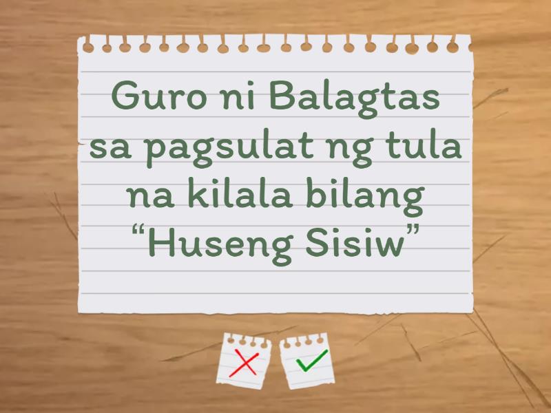 FILIPINO - BUHAY NI BALAGTAS AT TAUHAN NG FLORANTE AT LAURA - Fiches De ...