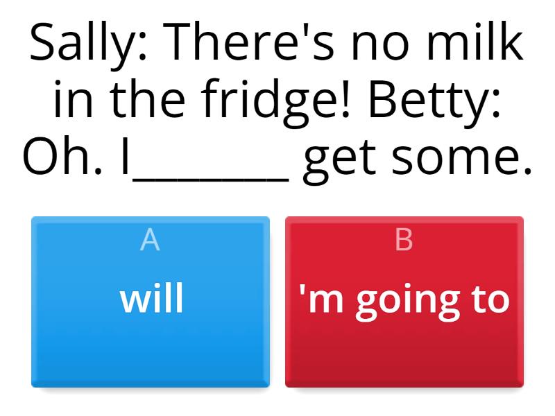 Will Vs Be Going To Quiz