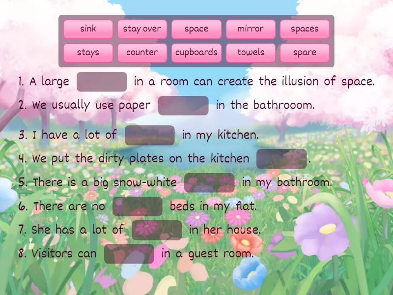 Speakout A1 Unit 3 Guests in your house - Complete the sentence