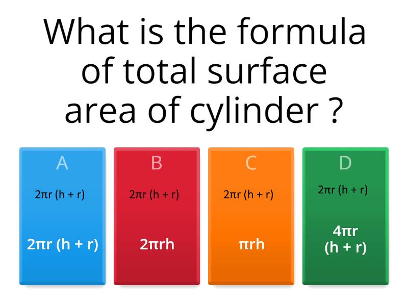 surface area of cylinder unit