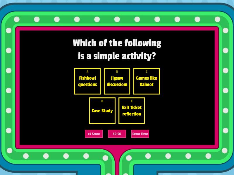 Active Learning for Higher Education - Gameshow quiz