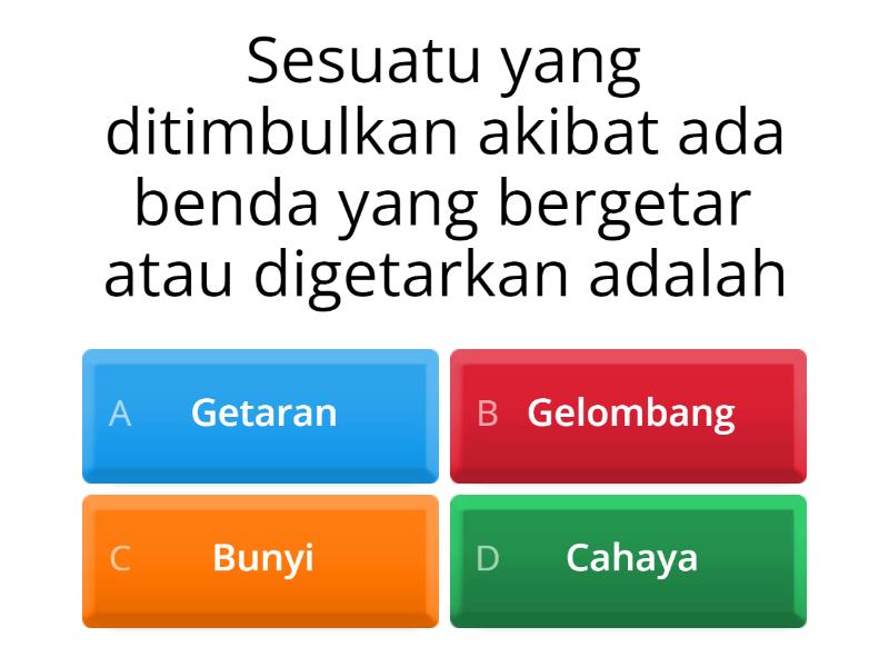 Gelombang Bunyi - Quiz