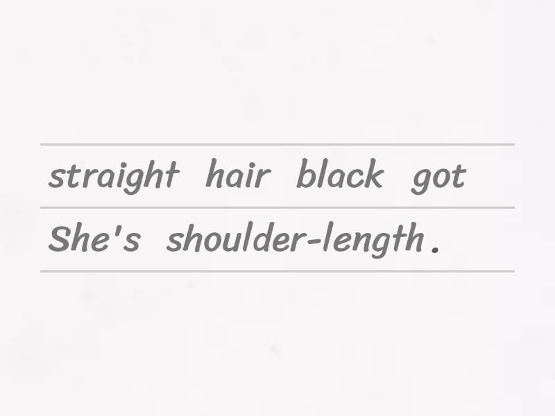 creative writing describing hair