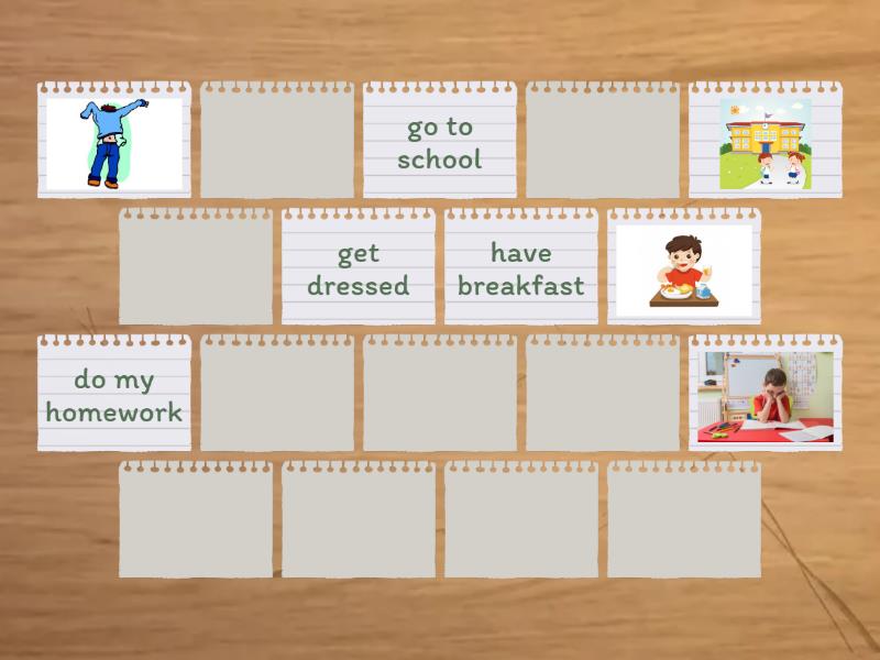 Daily routine - Matching pairs