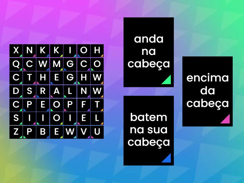 quebra cabeça adivinhas - Wordsearch