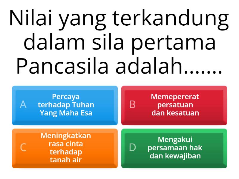 KUIS PENDIDIKAN PANCASILA KELAS 5 - Quiz