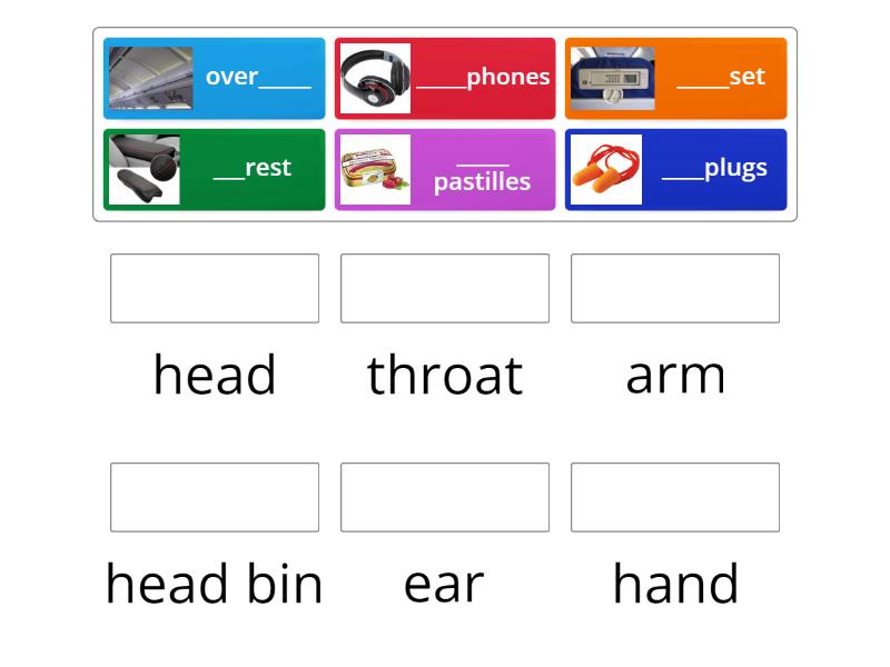 Body parts + objects Match up