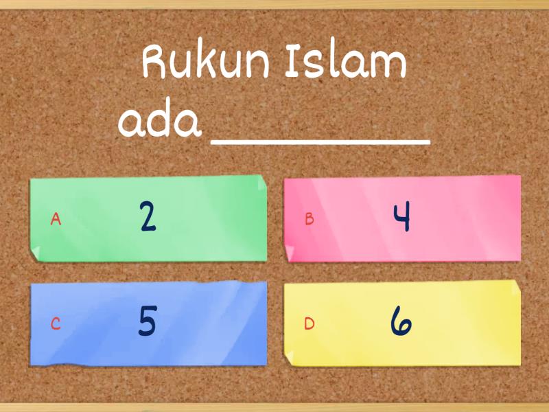 RUKUN ISLAM, IMAN DAN RUKUN SOLAT - Cuestionario