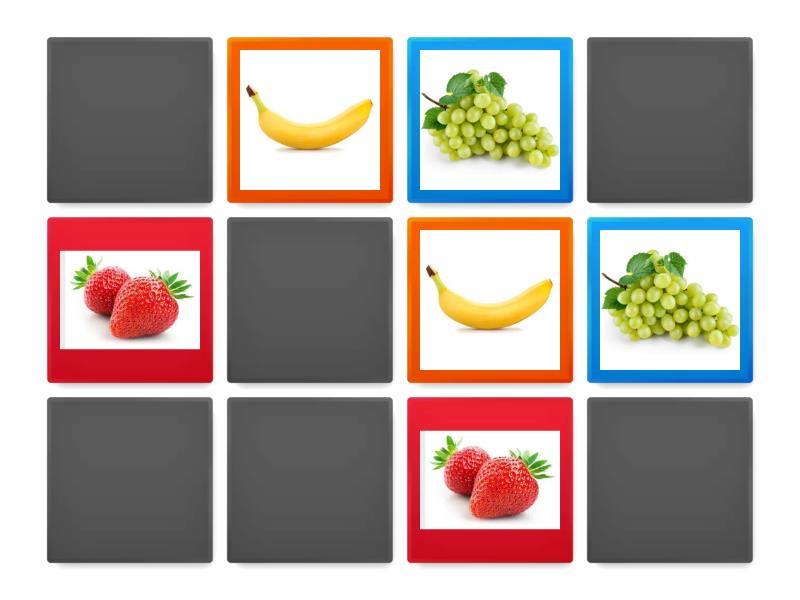 Memotest de frutas - Matching pairs