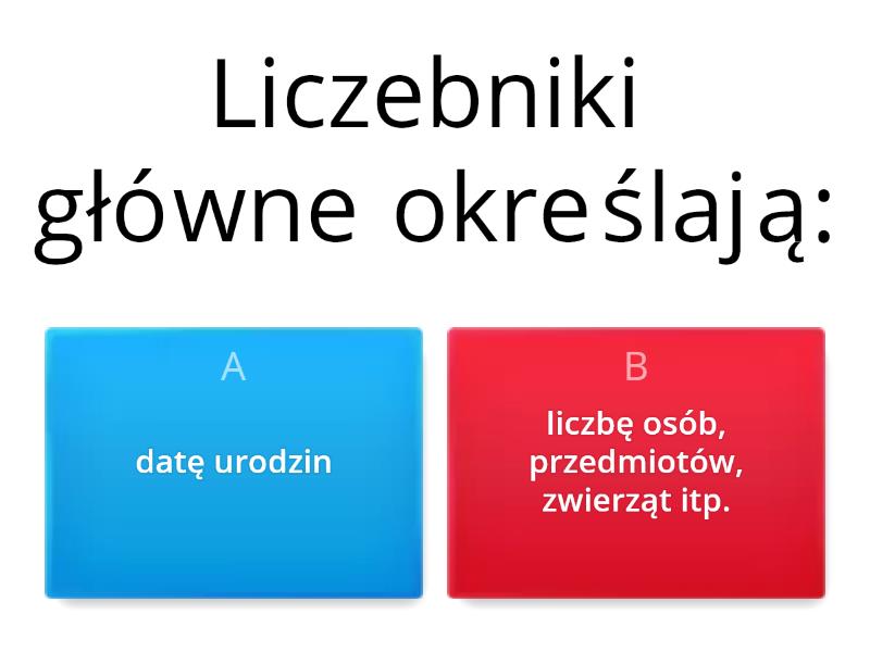 Liczebniki - Quiz