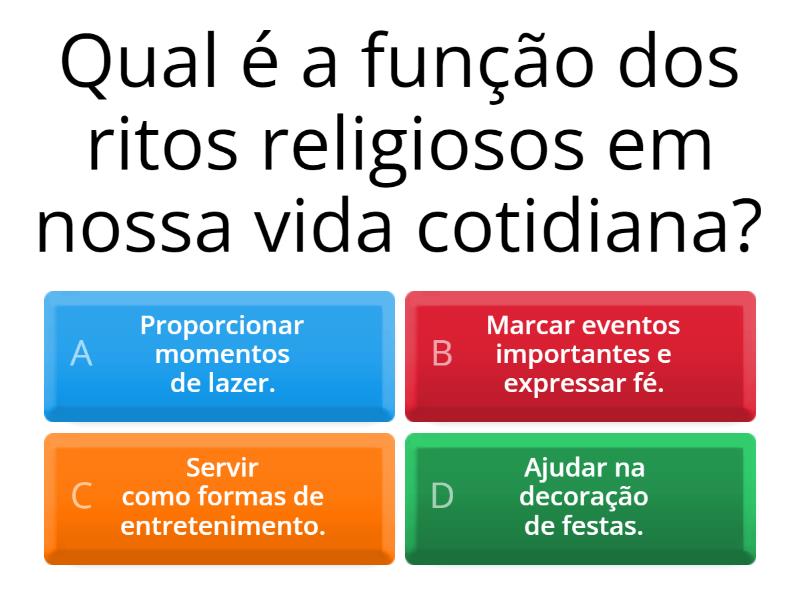 RITOS RELIGIOSOS - Quiz