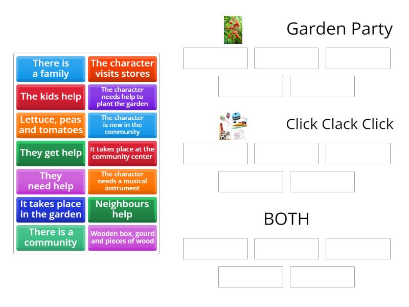 Garden Party & Click Clack Click - Group Sort