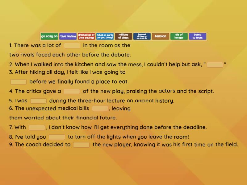 Unit 1. General vocabulary review (Roadmap B2+) - Complete the sentence