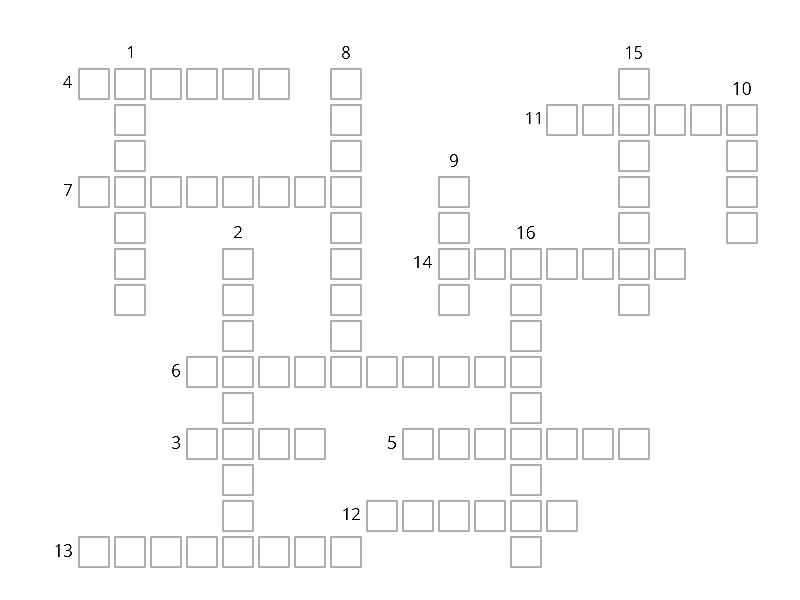 Gym practice Crucigrama