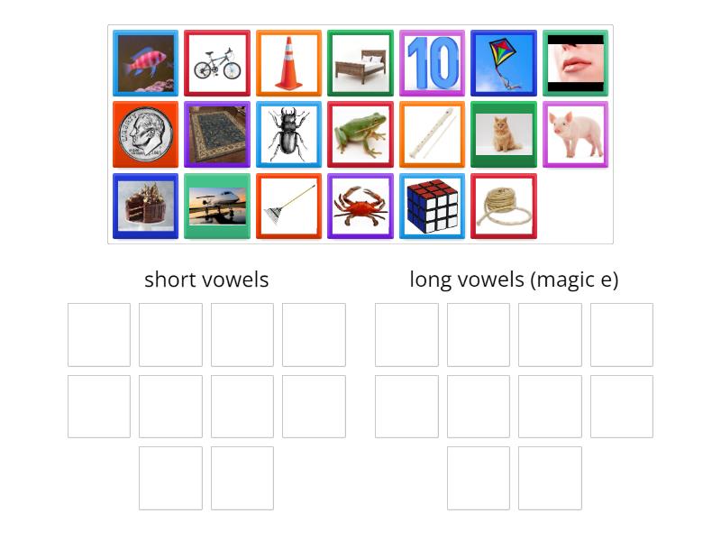 long and short vowels - Group sort