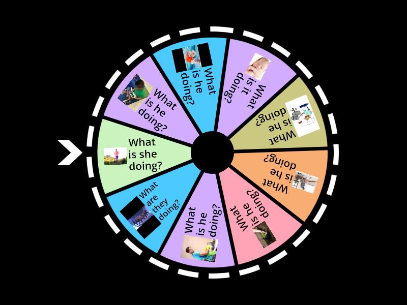 present progressive - Spin the wheel