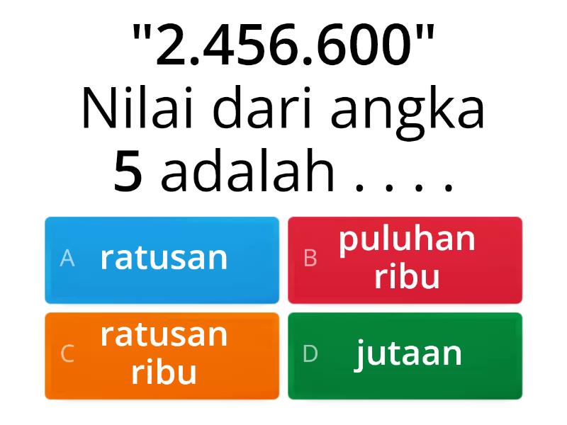 MATEMATIKA (BILANGAN BULAT) KE-1 - Quiz