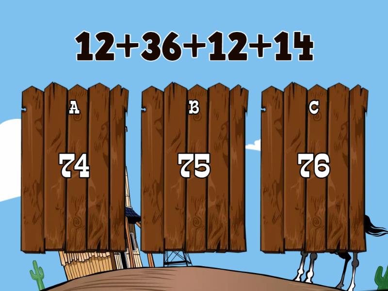 Mental math exercise 5 2 digit 4 row quiz