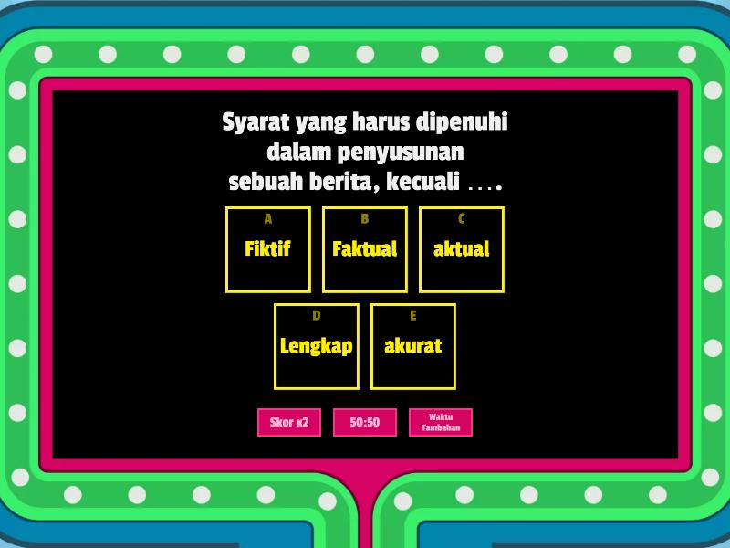 Teks Berita Kelas 11 MP B - Gameshow Quiz