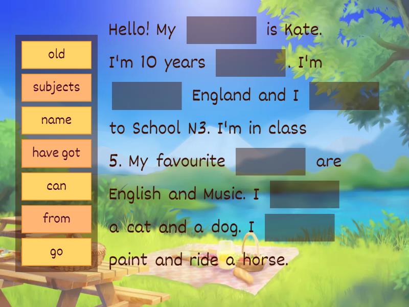 Spotlight 5 Module 1 - Complete the sentence