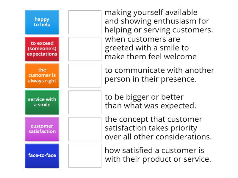 Customer service - Match up