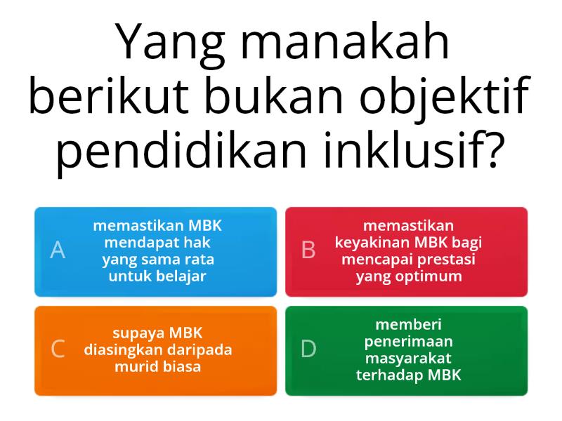 Program Pendidikan Inklusif (PPI) - Quiz