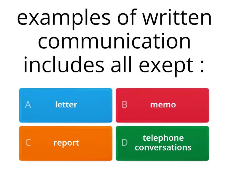 Written communication Quiz