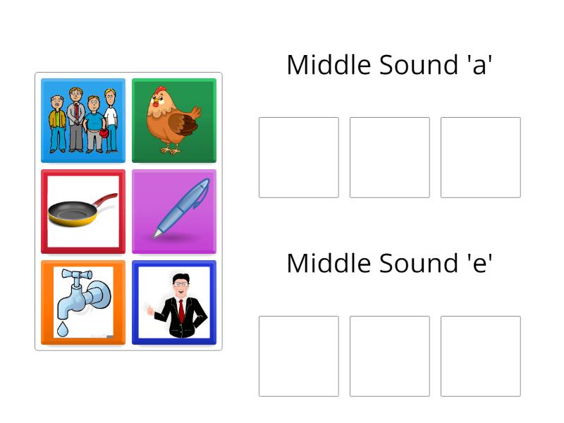 Guess the middle sound. - Group sort