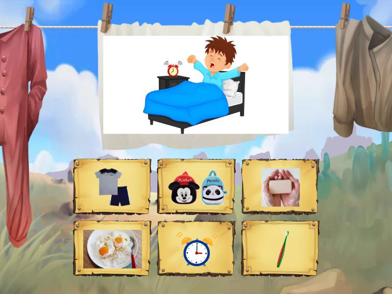 Daily Routines object - Find the match