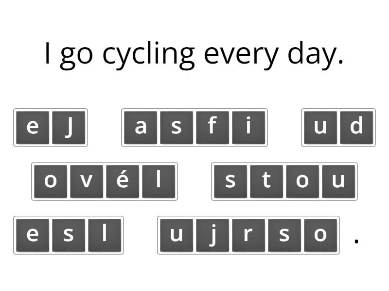 Qu'est-ce que tu fais? (activity + time expressions) - Anagram