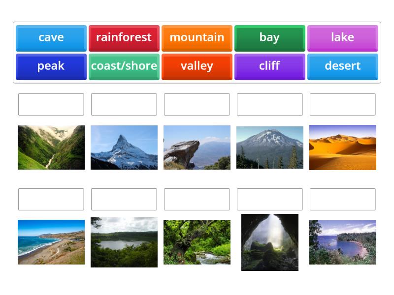 Geographical features B1.2 - Match up
