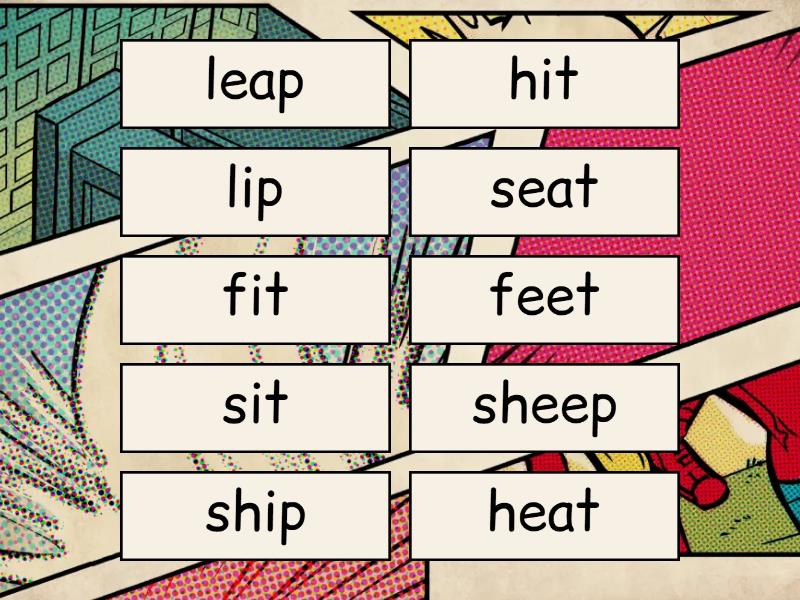 Minimal Pairs - Vowel Sounds - Fichas giratorias