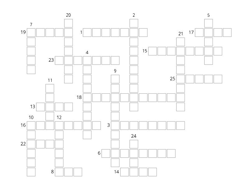 Кроссворд по теории вероятности. Superlatives crossword.