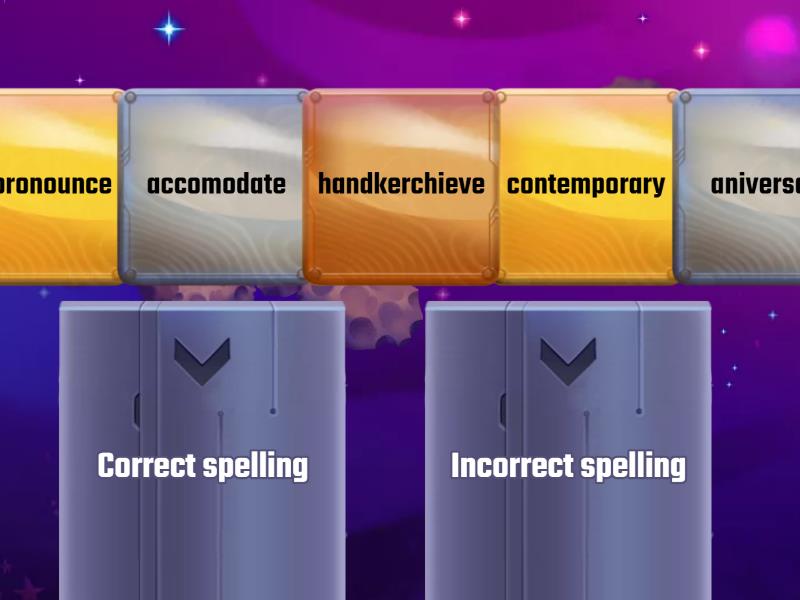 - 11, 12 and 13 letter words - Speed sorting