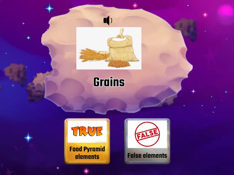 Food Pyramids vocabulary True or false