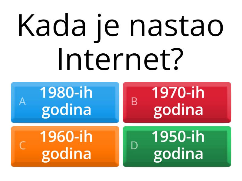 Povijest Interneta - Quiz