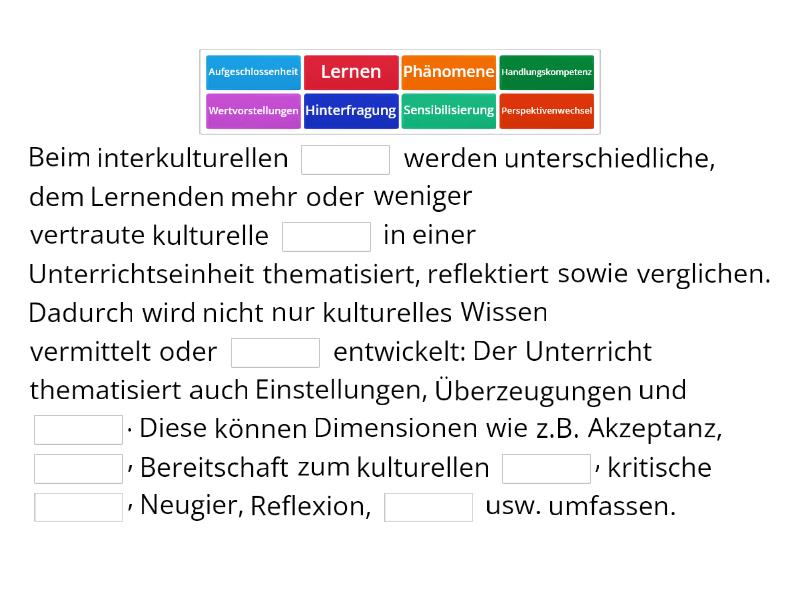 Was Ist Interkulturelles Lernen? - Missing Word