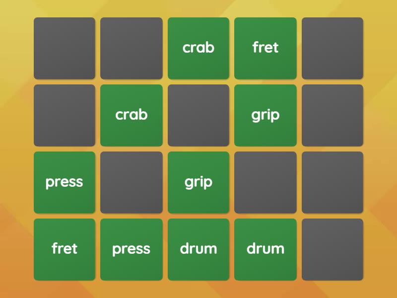 Match The Words With Beginning Consonant Blends Matching Pairs 