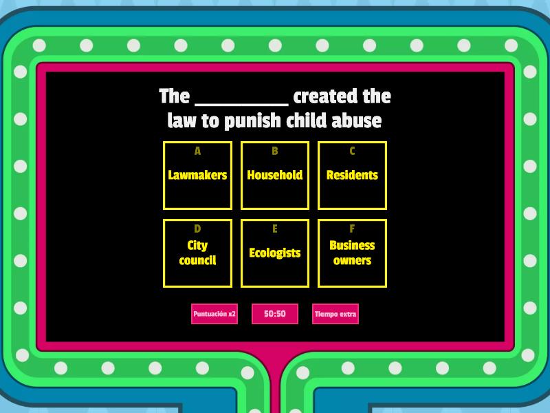 Building Up Vocabulary - Concurso De Preguntas